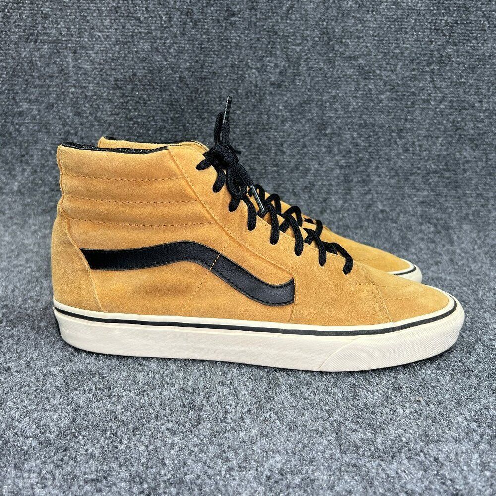 Vans Old Skool Sneakers Men's Size 9.5 Tan Suded Athletic High Top Skate Shoes